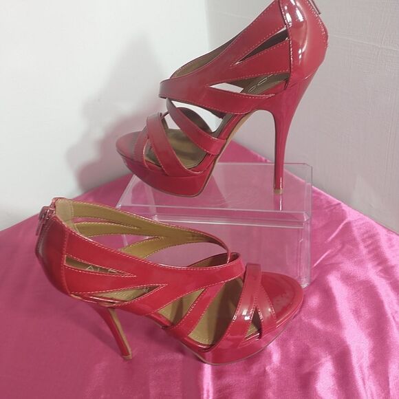 Aldo Women's SZ 8.5 Red Platform Stiletto Heels Size EU 39 . - Picture 5 of 11